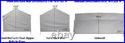 10x20 Canopy Garage Side Wall Kit Car Shelter Big Tent Parking Carport Portable