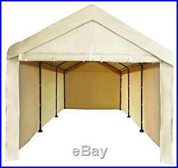 10x20 Canopy Kit Side Wall Tent Carport Shelter Portable Cover Enclosure Tan NEW