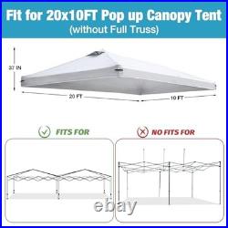 10x20 Canopy Replacement Top Cover with Air Vents for Pop up Canopy Gazebo