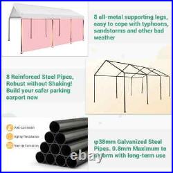 10x20 Carport Canopy Carport Shelter Garage Heavy Duty Outdoor Party Shed Tents