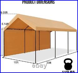 10x20' Carport Canopy Heavy Duty Car Storage Shed Tent Outdoor Garage Party Tent