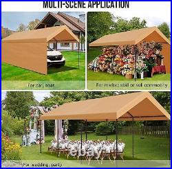 10x20 Carport Heavy Duty Canopy Outdoor Metal Tent Garage Boat Events Shelter