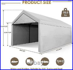 10x20 Carport, Heavy Duty Car Canopy Shelter Portable Garage Outdoor Storage Shed