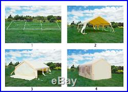10x20 Carport Party Tent Heavy Duty Outdoors Metal Wedding Event Garage Shelter