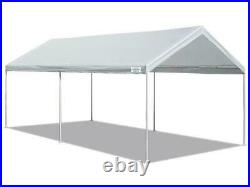 10x20 Carport Shelter Canopy Portable Outdoor Party Tent Heavy Duty Steel, White