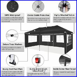 10x20 EZ Pop UP Canopy Party Wedding Tent Waterproof Gazebo Heavy Duty Anti-UV#