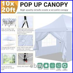 10x20 EZ Pop UP Wedding Party Tent Waterproof Gazebo Canopy Heavy Duty Outdoor