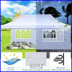 10x20 EZ Pop UP Wedding Party Tent Waterproof Gazebo Canopy Heavy Duty Outdoor