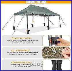 10x20' EZ Pop Up Canopy Heavy Duty Folding Outdoor Party Tent Commercial Gazebo