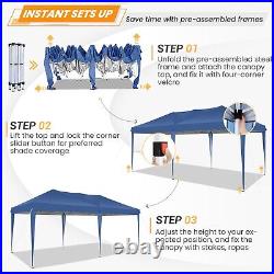 10x20' EZ Pop Up Canopy Heavy Duty Folding Outdoor Party Tent Commercial Gazebo