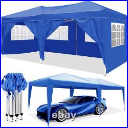 10x20 EZ Pop Up Canopy Outdoor Portable Party Folding Tent with 6 Removable