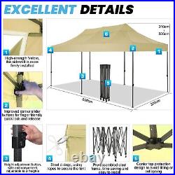 10x20 EZ Pop Up Heavy Duty Canopy Wedding/Party Tent Waterproof Gazebo Anti UV#