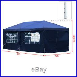 10x20' Easy Pop up Canopy Gazebo Pavilion Wedding Party Tent BBQ Outdoor Garden