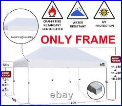 10x20 Ez Pop Up Canopy Tent Frame With Storage Bag, Stakes & Ropes