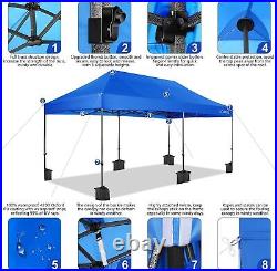 10x20 Ez Pop up Canopy Tent Heavy Duty Commercial Canopy Waterproof Party Gazebo