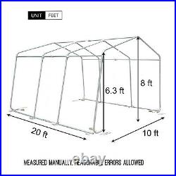 10x20 FT Canopy Carport Tent Outdoor Storage Shed Car Shelter Water UV Proof XXL