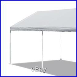 10x20 FT Canopy Tent White Heavy Duty Steel Carport Portable Car Shelter 6 Legs