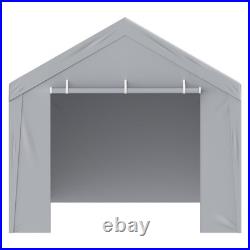 10x20 FT Carport Canopy Cover with Side Walls Waterproof UV Protection Bungees
