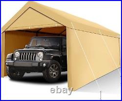 10x20 FT Heavy Duty Carport Canopy. Car Shelter Garage Storage Outdoor Shed+Doors