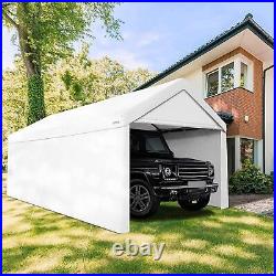 10x20 FT Heavy Duty Carport Canopy Car Shelter Garage Storage Outdoor Shed+Doors