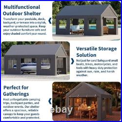10x20 FT Heavy Duty Carport Canopy Outdoor Car Shelter Garage Party Shed Tent