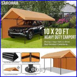 10x20 FT Heavy Duty Carport Canopy Shed Car Shelter Garage withRemovable Sidewalls