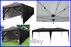 10x20 Ft Black Canopy Pop Up Tent Large Shelter Garage Car Storage Wedding Party