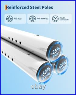 10x20 Ft Carport, Car Port with 200g PE Tarp, Roll-Up Doors, and 4 Windows, f