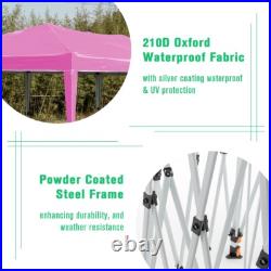 10x20 Ft Outdoor Large Portable Pop Up Canopy Tent with 3 Adjustable Heights