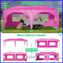 10x20 Ft Outdoor Large Portable Pop Up Canopy Tent with 3 Adjustable Heights