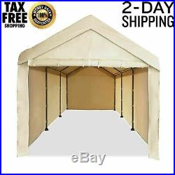 10x20 Garage Tent Carport Car Shelter Big Portable Cover Enclosure Tan NEW