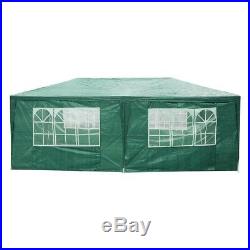 10x20' Green Outdoor Canopy Event Party Wedding Tent White Gazebo 6 Wall Cover