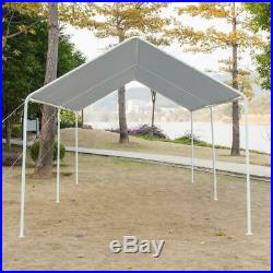 10x20 Grey Gazebo Garage Car Shelter Heavy Duty Outdoor Canopy Steel Frame Tent