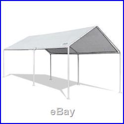 10x20 Grey Gazebo Garage Car Shelter Heavy Duty Outdoor Canopy Steel Frame Tent