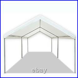 10x20 Heavy Duty Carport Garage Car Shelter Metal Frame Portable Color White