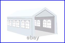 10x20 Heavy Duty Carport Gazebo, Canopy Garage, Car Shelter with windows