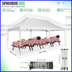 10x20 Heavy Duty Pop Up Canopy Commercial Tent Waterproof Car Gazebo Outdoor