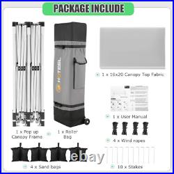 10x20 Heavy Duty Pop Up Canopy Commercial Tent Waterproof Car Gazebo Outdoor
