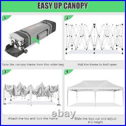 10x20 Heavy Duty Pop Up Canopy Commercial Tent Waterproof Car Gazebo Outdoor