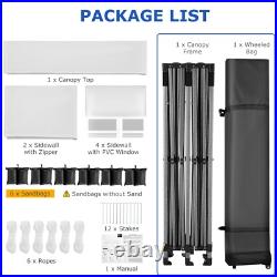 10x20 Heavy Duty Pop Up Canopy Commercial Tent Waterproof Car Gazebo Outdoor