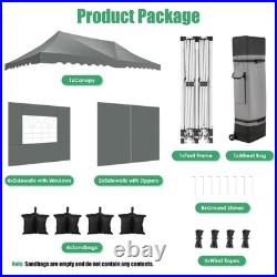 10x20 Heavy Duty Pop Up Canopy Commercial Tent Waterproof Car Gazebo Outdoor \\