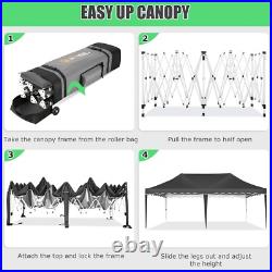 10x20 Heavy Duty Pop Up Canopy Commercial Tent Waterproof Car Gazebo Outdoor\US