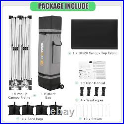 10x20 Heavy Duty Pop Up Canopy Commercial Tent Waterproof Car Gazebo Outdoor\US