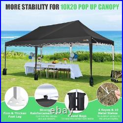 10x20 Heavy Duty Pop Up Canopy Commercial Tent Waterproof Car Gazebo Outdoor\US