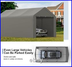 10x20 Heavy Duty Portable Carport Garage Canopy Tent w Sidewalls Gray