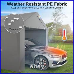 10x20 Heavy Duty Portable Carport Garage Canopy Tent w Sidewalls Gray