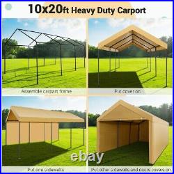 10x20'Outdoor Heavy Duty Galvanized Frame Shed Carport Car Shelter Party Tent US