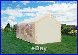 10x20 Party Tent Carport Heavy Duty Metal Outdoor Canopy Garage Shelter Wedding
