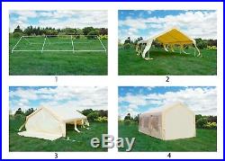 10x20 Party Tent Carport Heavy Duty Metal Outdoor Canopy Garage Shelter Wedding