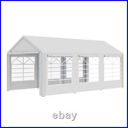 10x20' Party Wedding Tent Gazebo Patio Carport Canopy with 4 Removable Side Wall